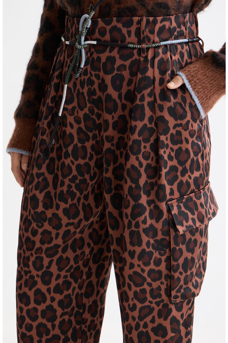 Faye Leopard Print Tapered Leg Pants, Alternate, color, PEACE LEOPARD