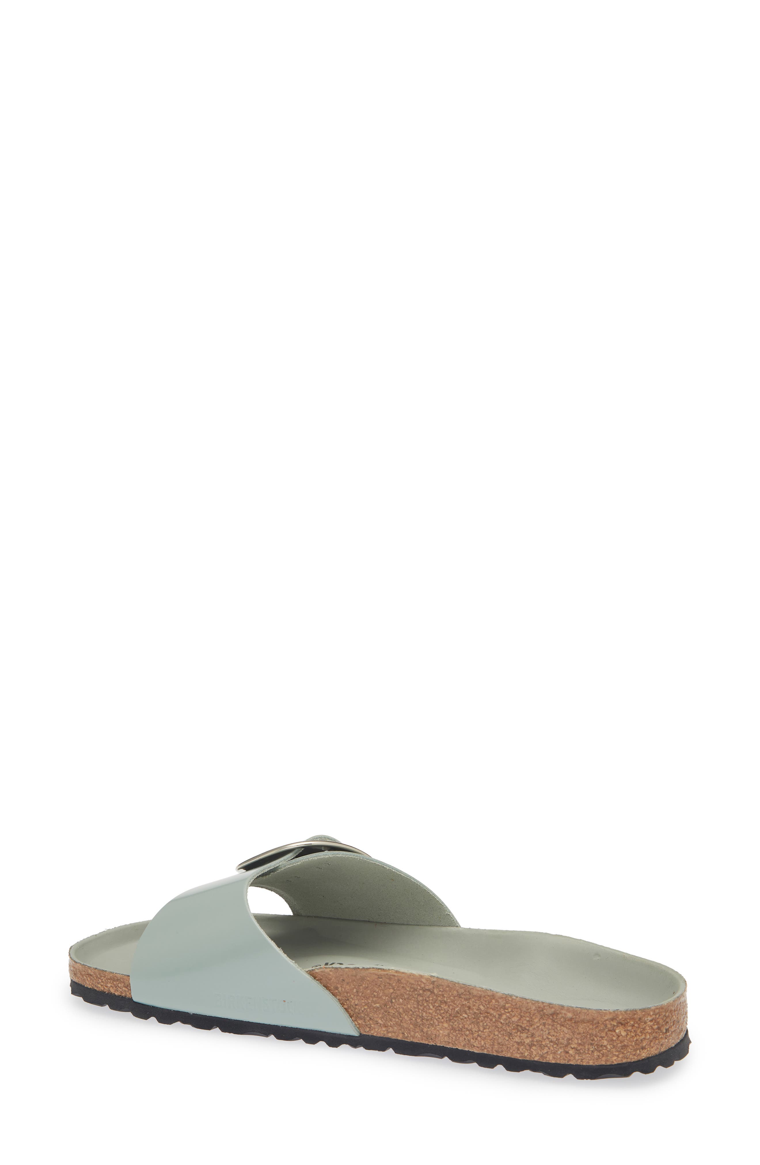 Madrid Big Buckle Slide Sandal, Alternate, color, PURE SAGE HIGH SHINE
