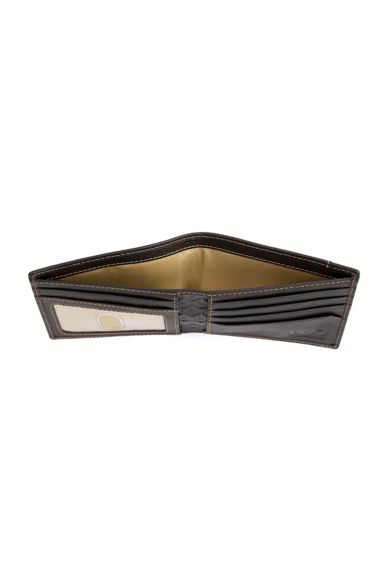 Leo Billfold Leather Wallet, Alternate, color, BLACK