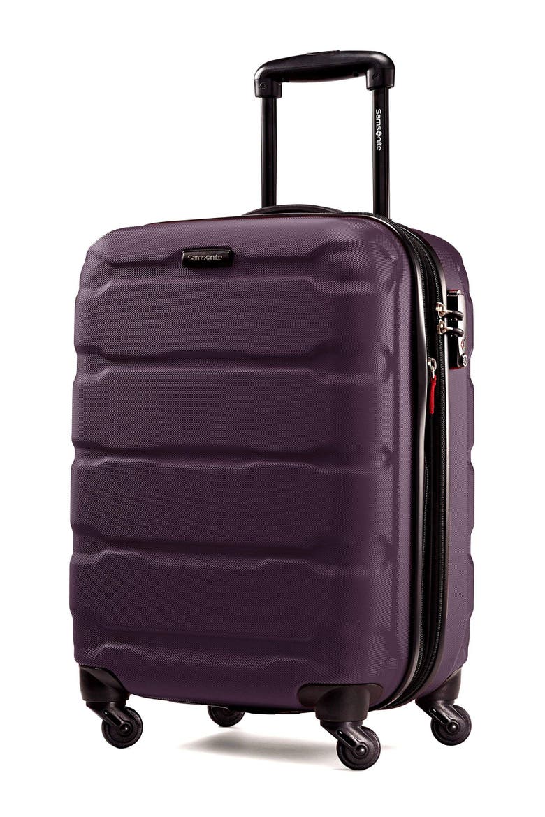 Omni PC Hardside Expandable 20" Carry On Spinner Luggage, Main, color, Purple