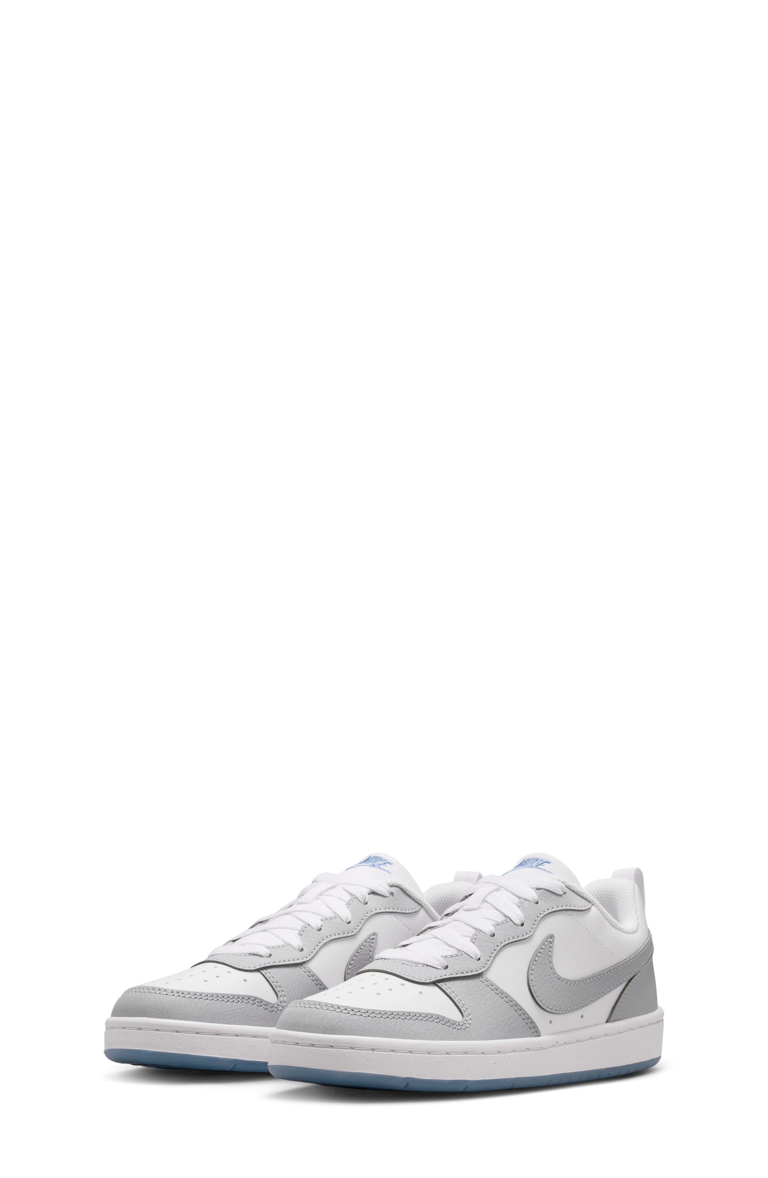 Kids' Court Borough Low Sneaker, Main, color, WHITE/ WOLF GREY/ WORK BLUE