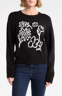 Floral Crop Sweater