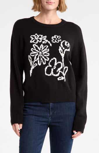 Floral Crop Sweater