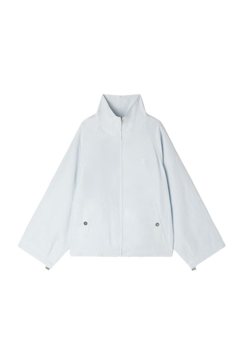 Embroidered collar oversized jacket, Alternate, color, Sky blue