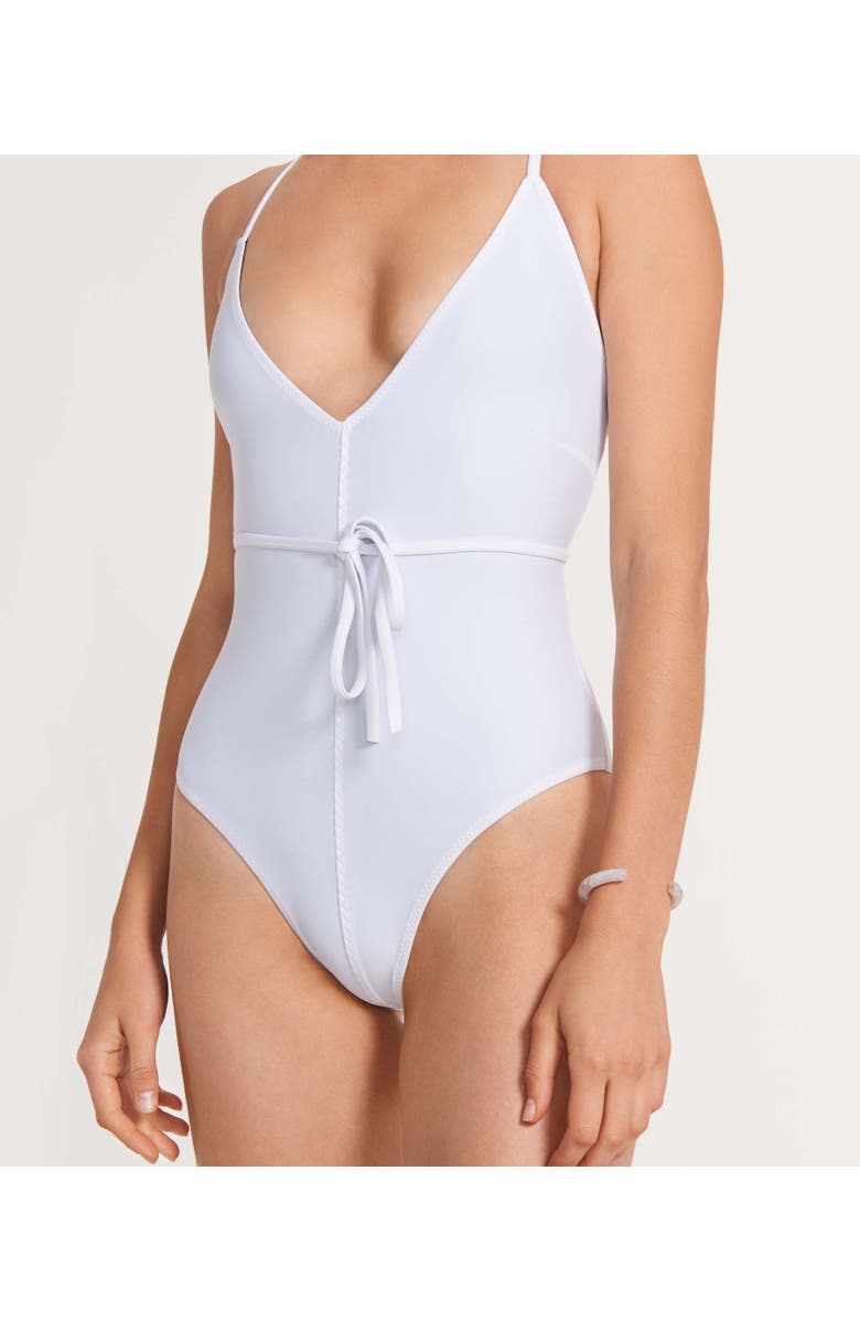 Ansea The Reversible Tie Back One Piece, Alternate, color, Black/White