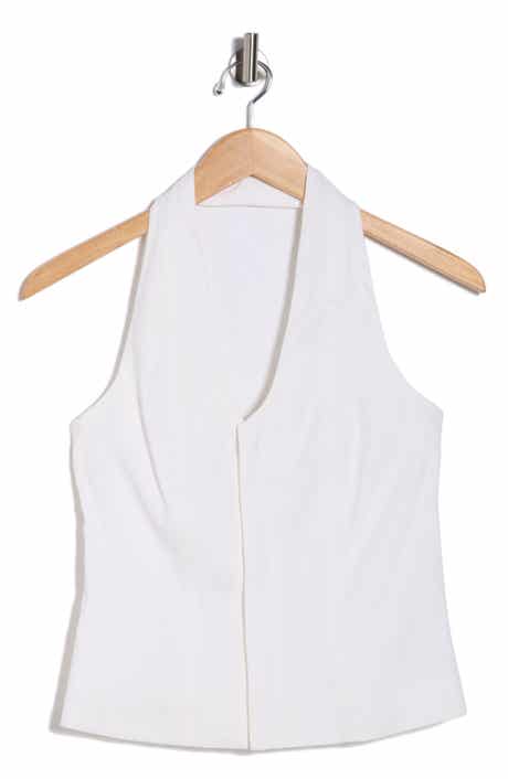 A.L.C. Cora Linen Blend Halter Top
