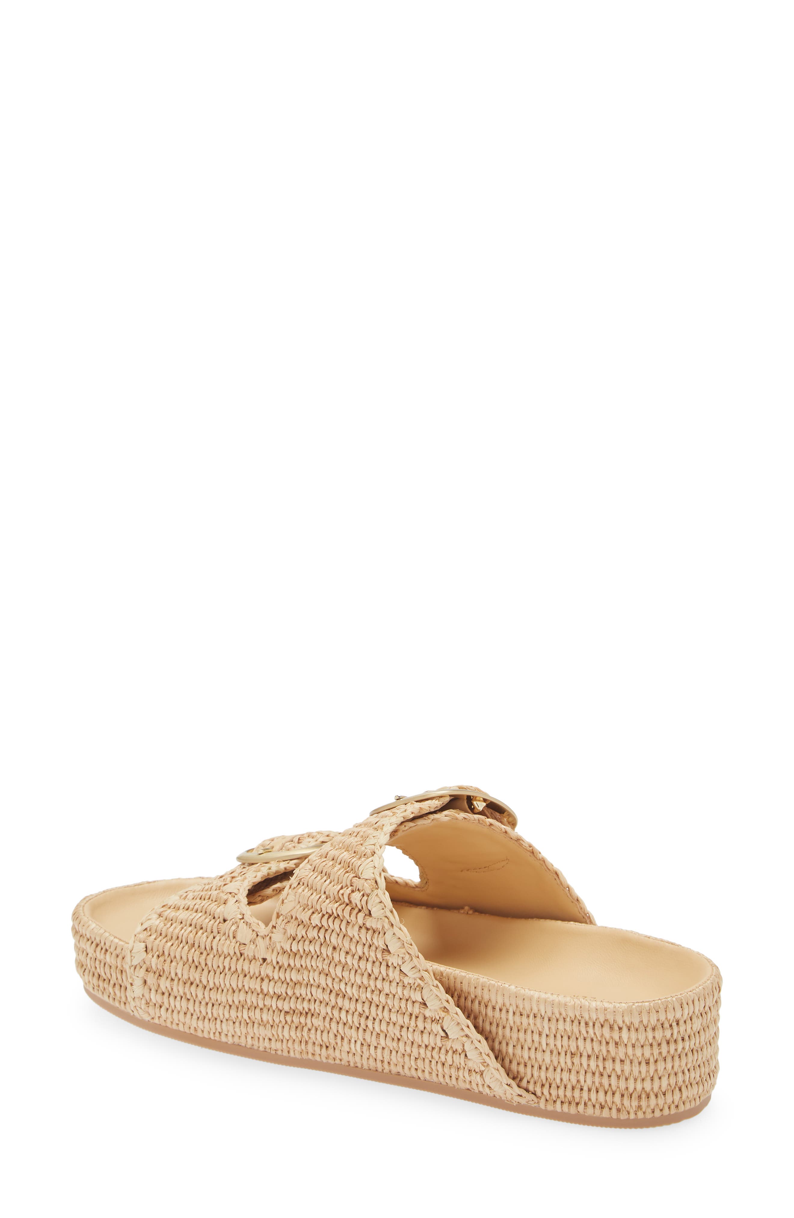 Loeffler Randall Theo Double Band Slide Sandal, Alternate, color, Natural