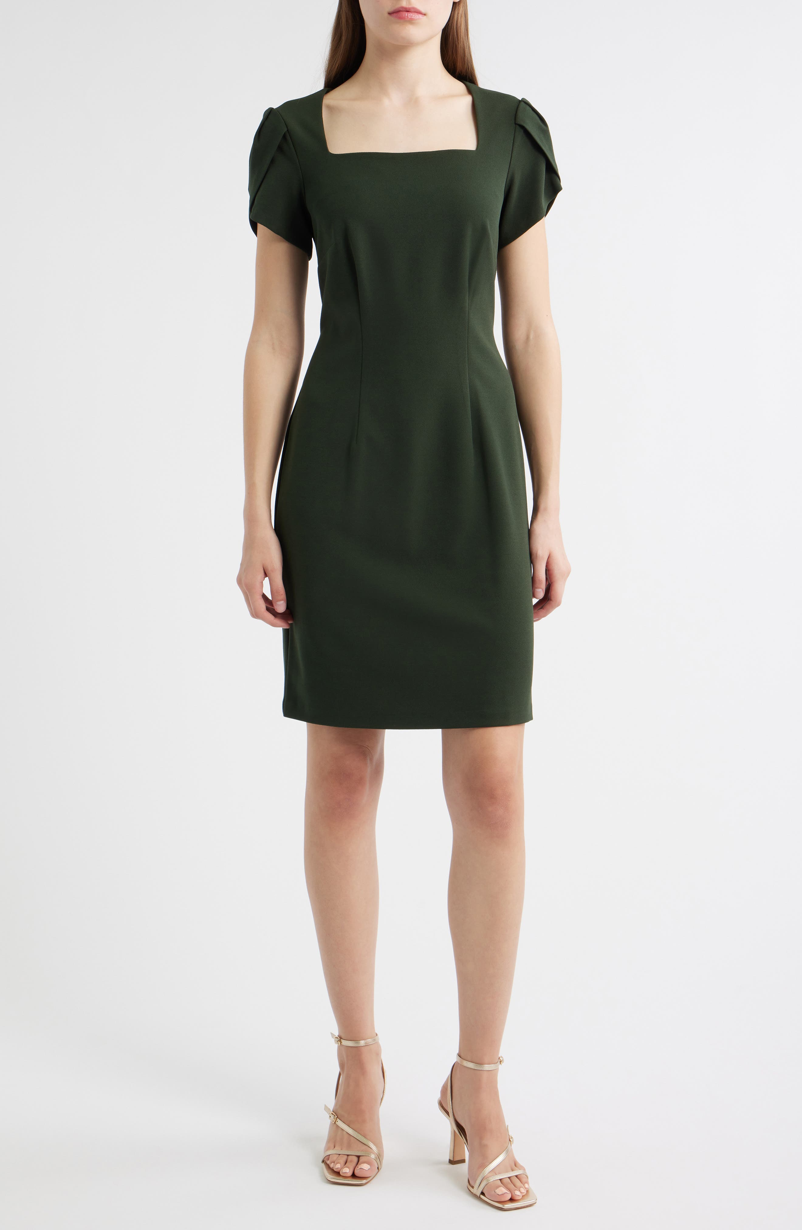 Tulip Sleeve Sheath Dress - image 3