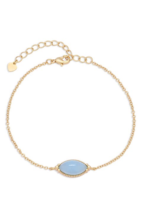 Fiona 14k Gold Plated Stone Bracelet
