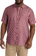 Synrgy by DXL Big & Tall Geometric Floral Microfiber Sport Shirt