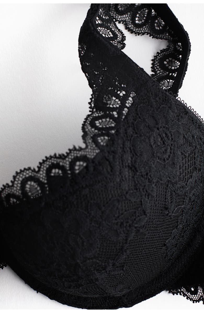 H&M Lace push-up bra, Alternate, color, Black