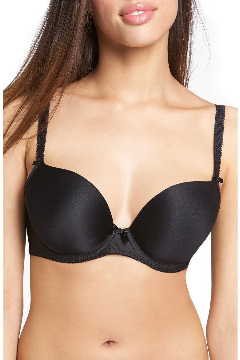 Deco AA4234 Underwire Plunge Bra, Main, color, BLACK