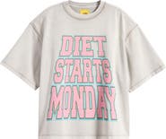 DIET STARTS MONDAY Cotton Graphic T-Shirt