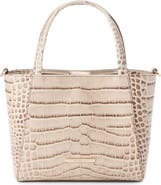Brahmin Small Mona Croc Embossed Leather Tote