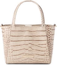 Brahmin Small Mona Croc Embossed Leather Tote