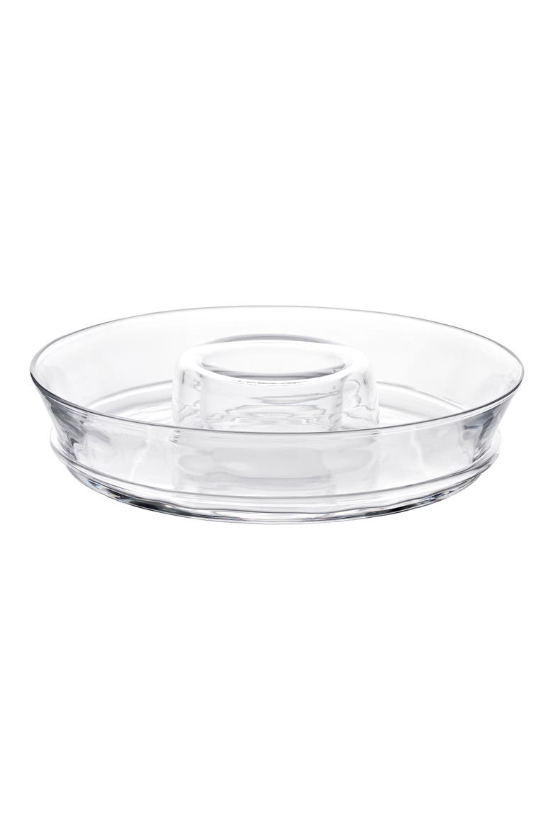 Carine Chip & Dip Serving Bowl, Main, color, CLEAR