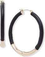 Lauren Ralph Lauren Leather Hoop Earrings