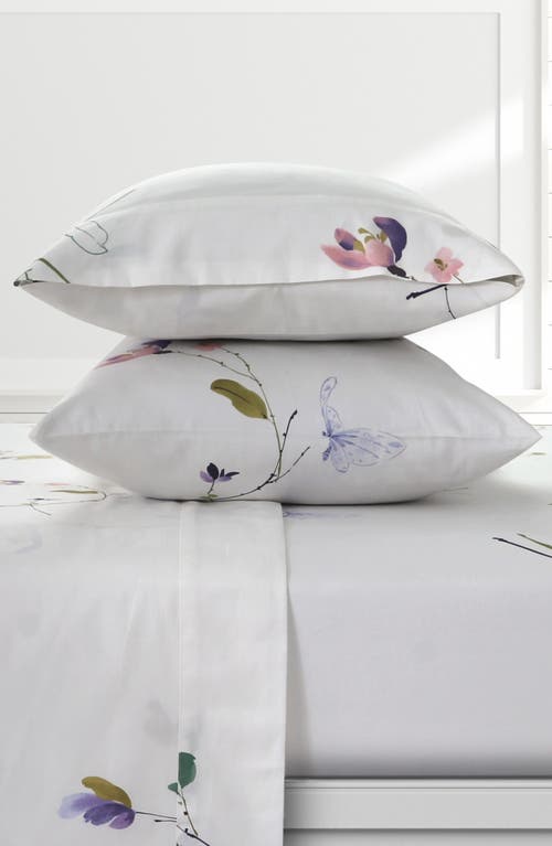 Azores Home 300 Thread Count Organic Cotton Sateen Sheet Set In Purple