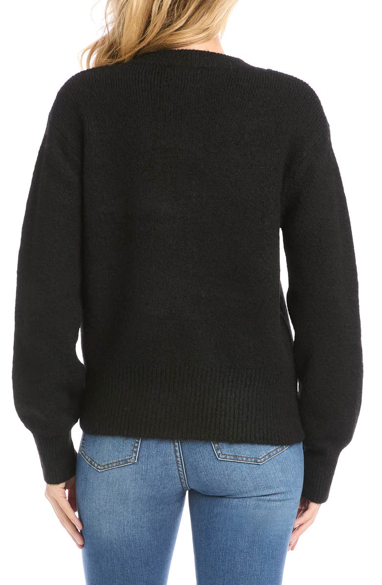 Karen Kane Blouson Sleeve Crewneck Sweater, Alternate, color,