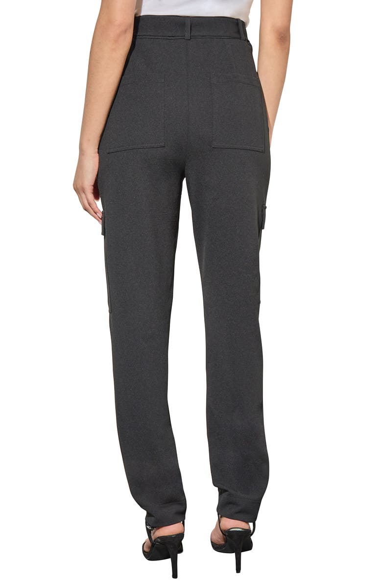 Ming Wang Deco Crepe Cargo Pants, Alternate, color, 