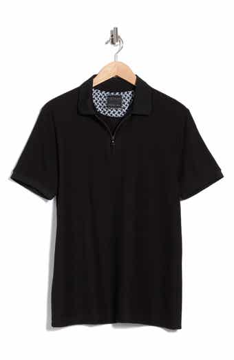 Textured Quarter Zip Polo