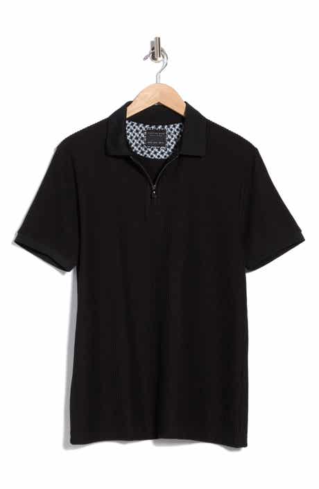 Textured Quarter Zip Polo