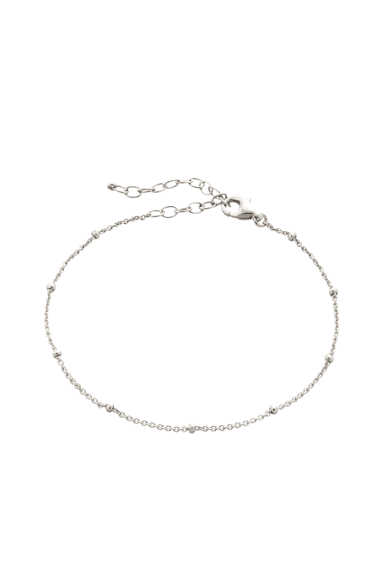Spero London Fine Beaded Chain Bracelet Satellite in Sterling Silver, Main, color, Silver