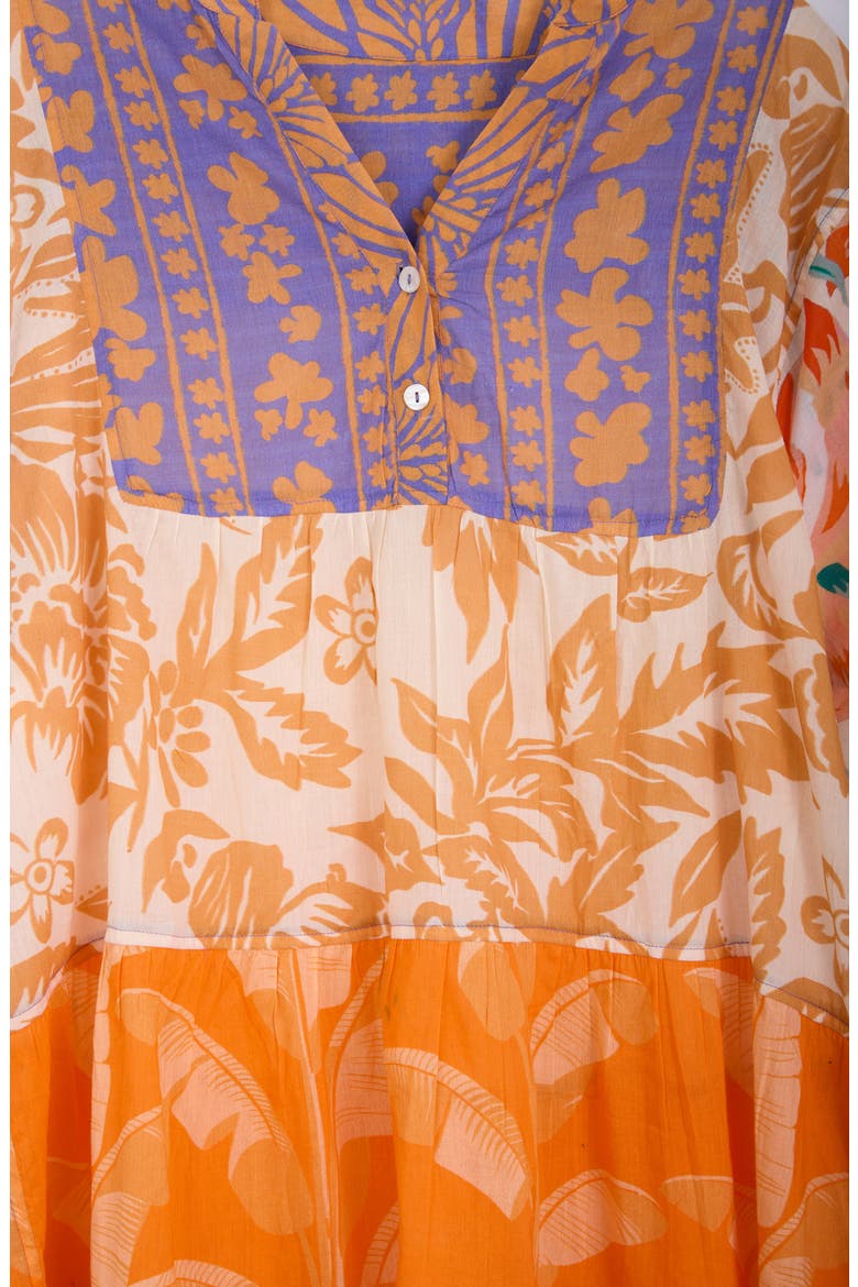 Patchwork Cotton Tunic, Alternate, color, ORANGE