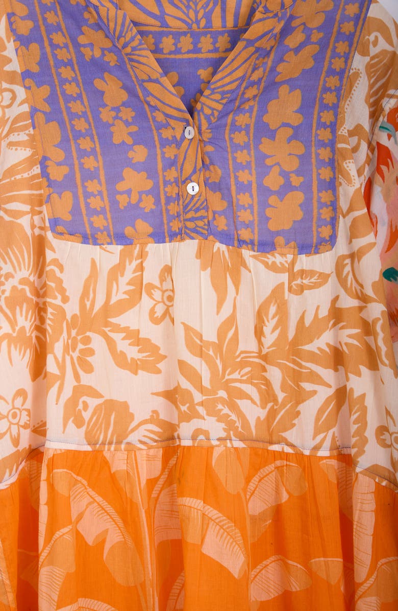 SAACHI Patchwork Cotton Tunic, Alternate, color, Orange