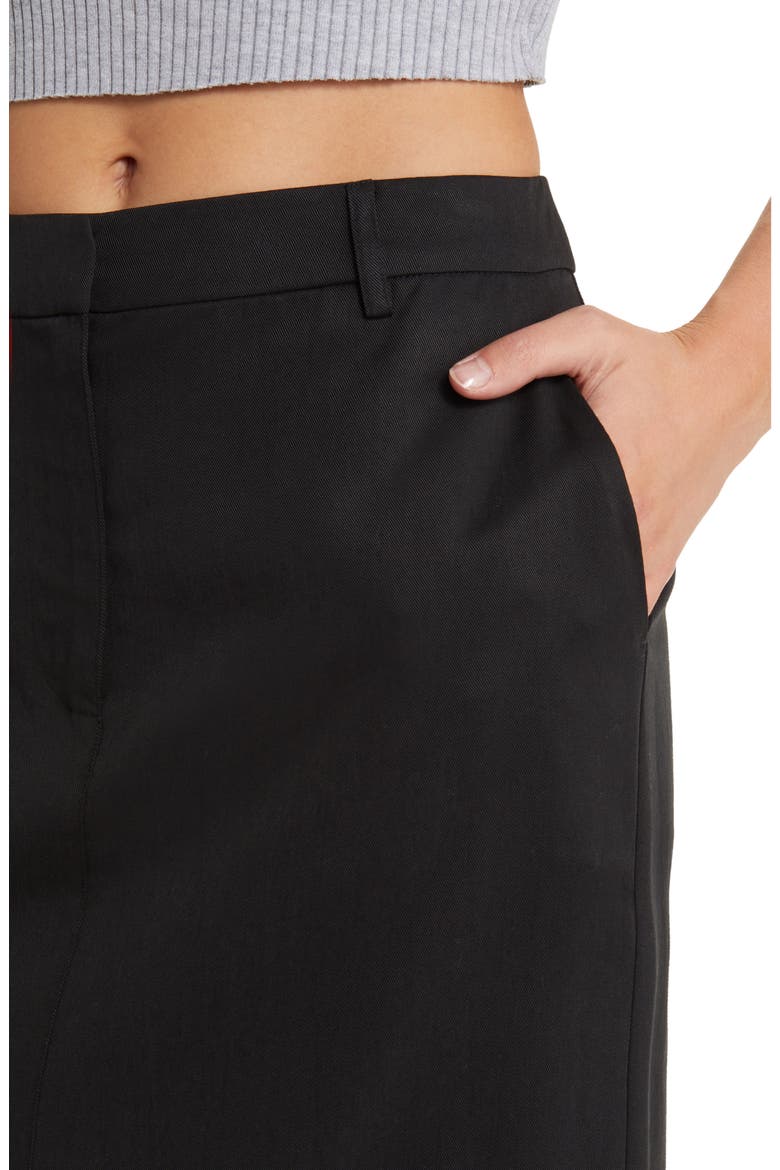 Cairo Midi Skirt, Alternate, color, BLACK
