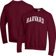 Champion Men's Champion Crimson Harvard Crimson Basic Arch Fleece Pullover Sweatshirt