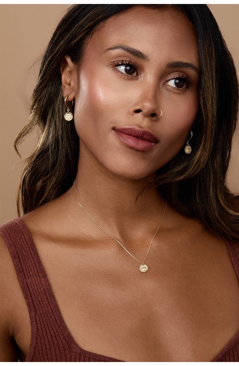 Set & Stones Evie Evil Eye Necklace, Alternate, color, Gold