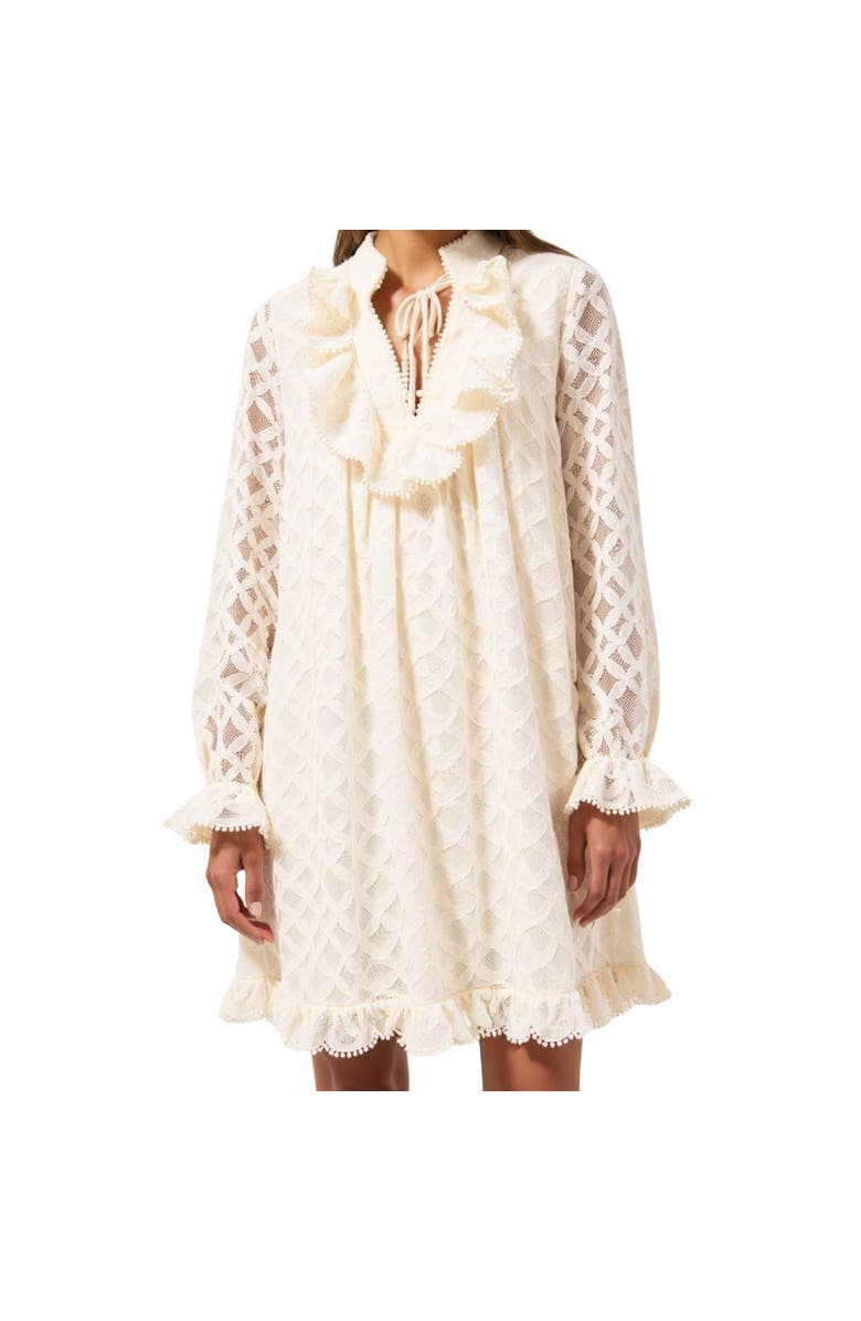 AKALIA Amber Puff Sleeve Flare Dress, Alternate, color, Beige