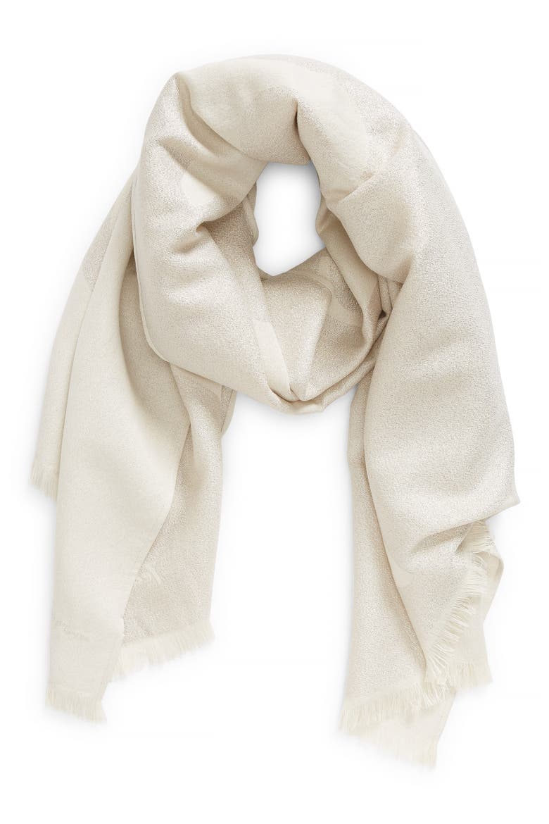 Shersa Magnolia Scarf, Alternate, color, NATURAL