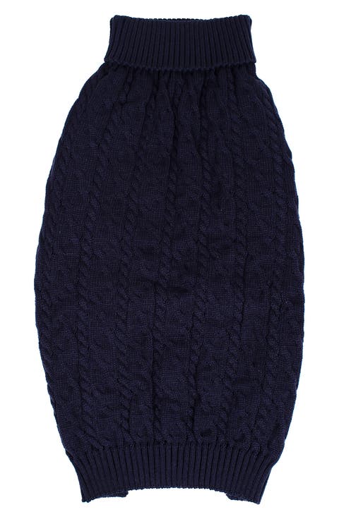 Cable Knit Dog Sweater