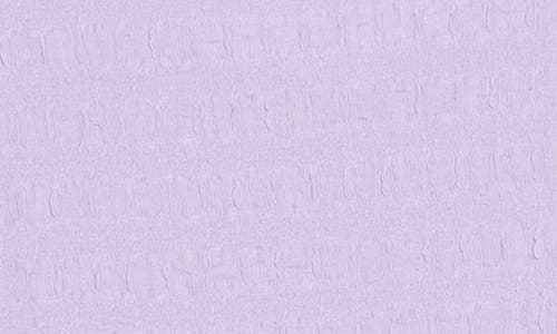 Elodie Textured Jersey Mock Neck Top In Lavender