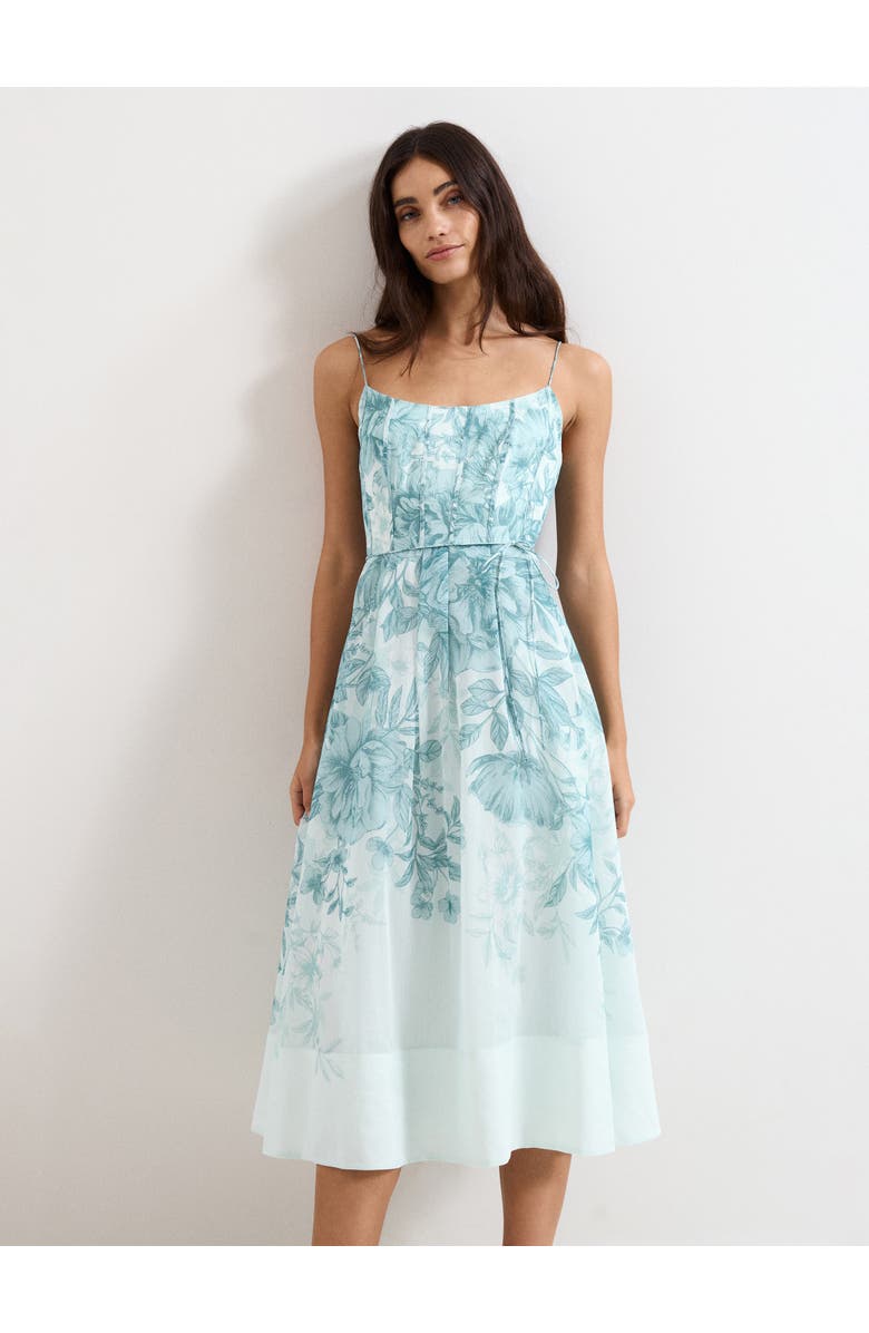 Phase Eight Velicia Floral Dress, Main, color, Pale Blue