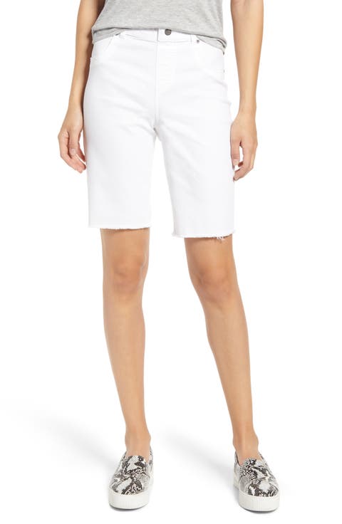 High Waist Bermuda Denim Shorts