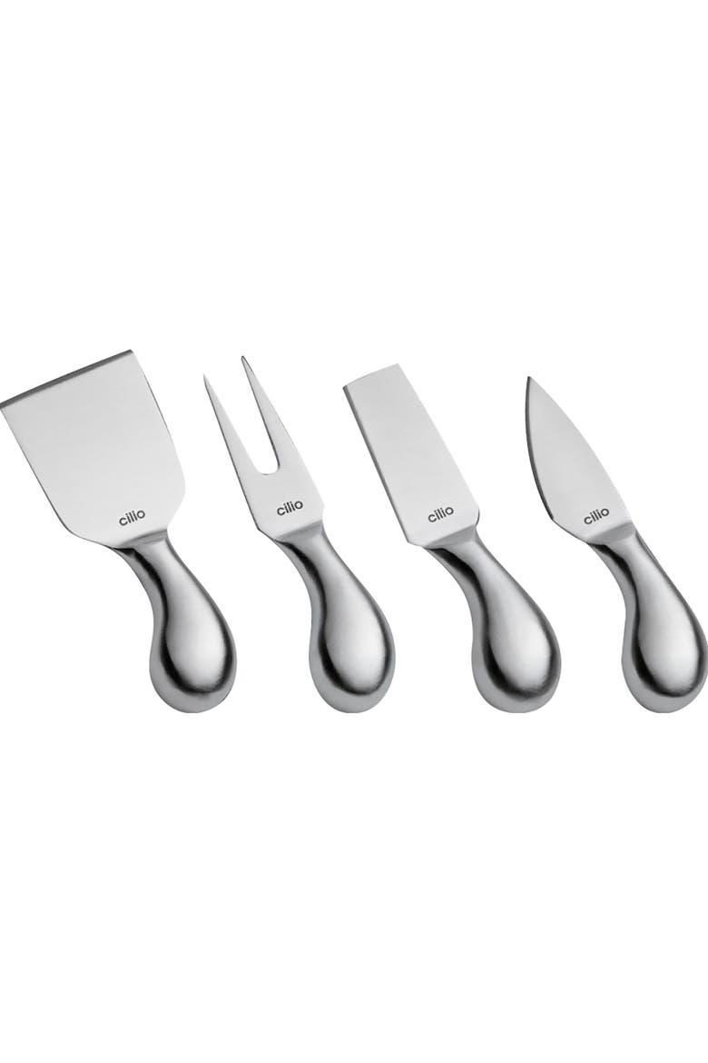 Piave 4 Piece Cheese Knife Set, Stainless Steel, Main, color, Silver