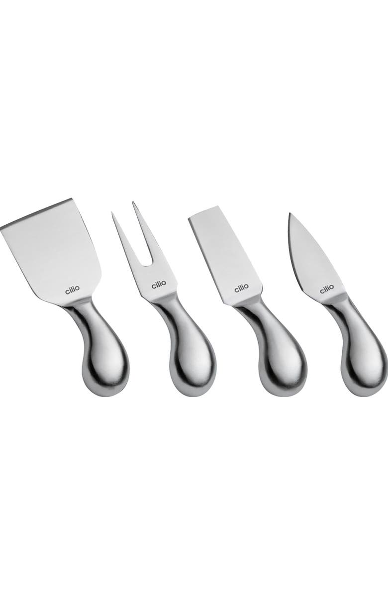 CILIO Piave 4 Piece Cheese Knife Set, Stainless Steel, Main, color, Silver