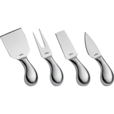 Piave 4 Piece Cheese Knife Set, Stainless Steel