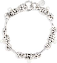 Simone Rocha Stacked Link Faux Pearl Chain Necklace