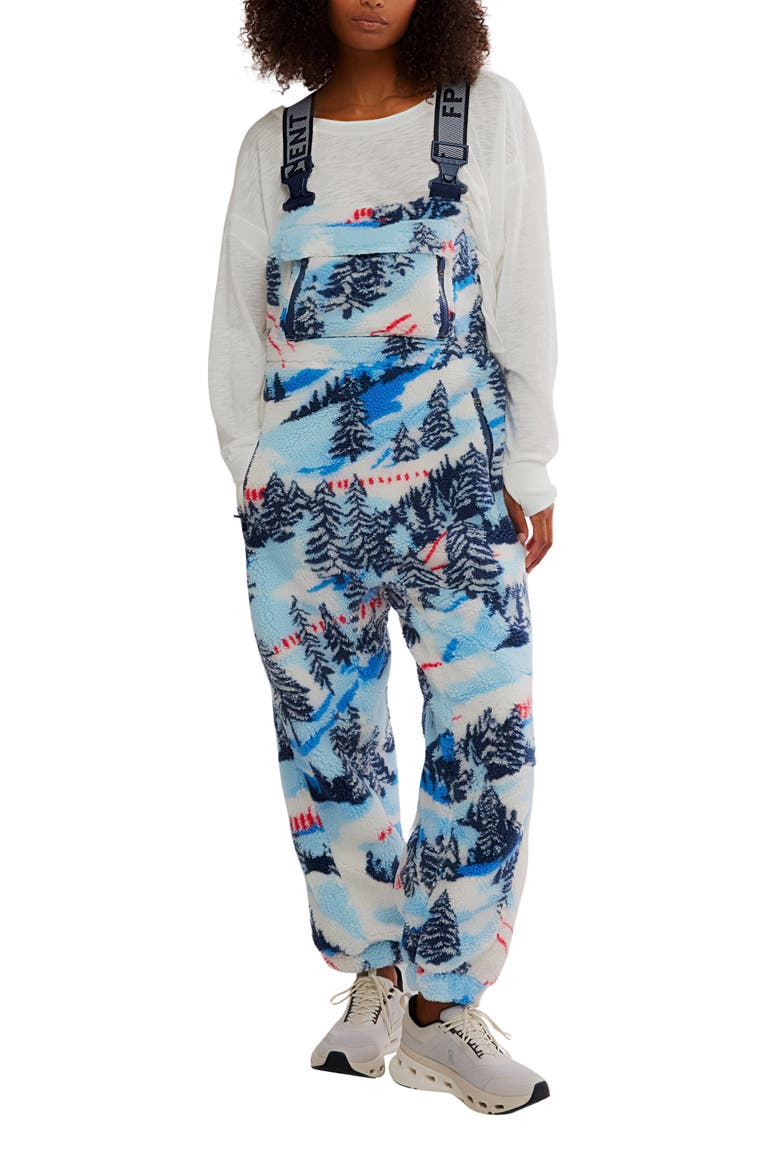 FP Movement Hit the Slopes Fleece Overalls, Main, color, APLINE COMBO