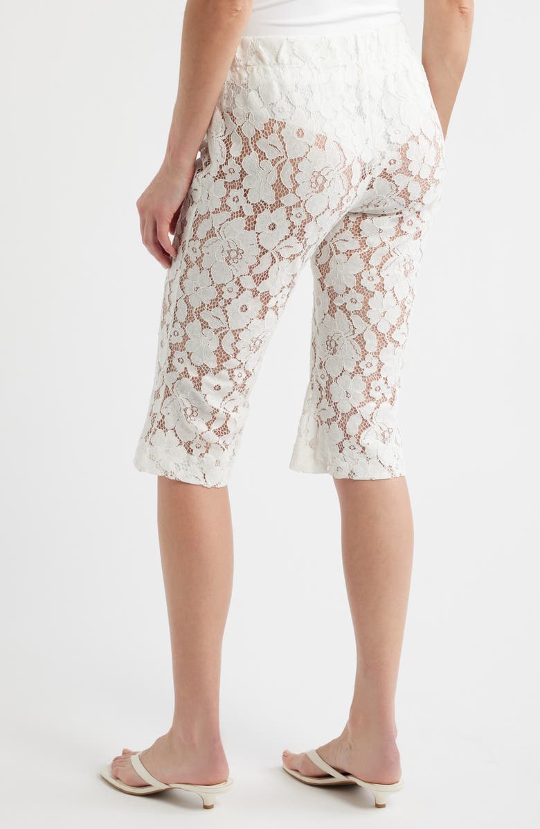 HIGH HEEL JUNGLE Isla Lace Capri Pants, Alternate, color, White