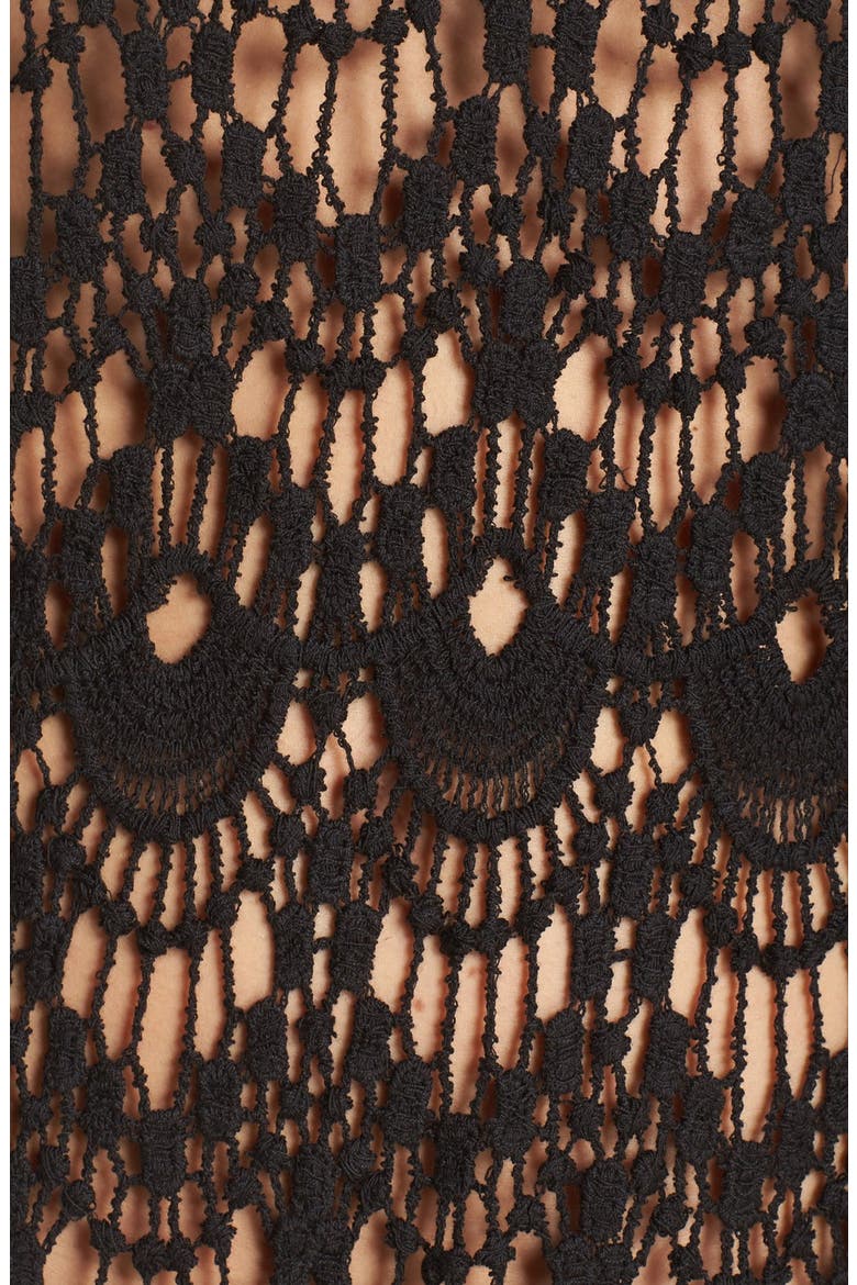 Crochet Cover-Up Tunic, Alternate, color, BLACK