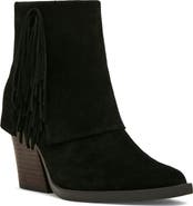 Blondo Odessa Fringe Block Heel Bootie