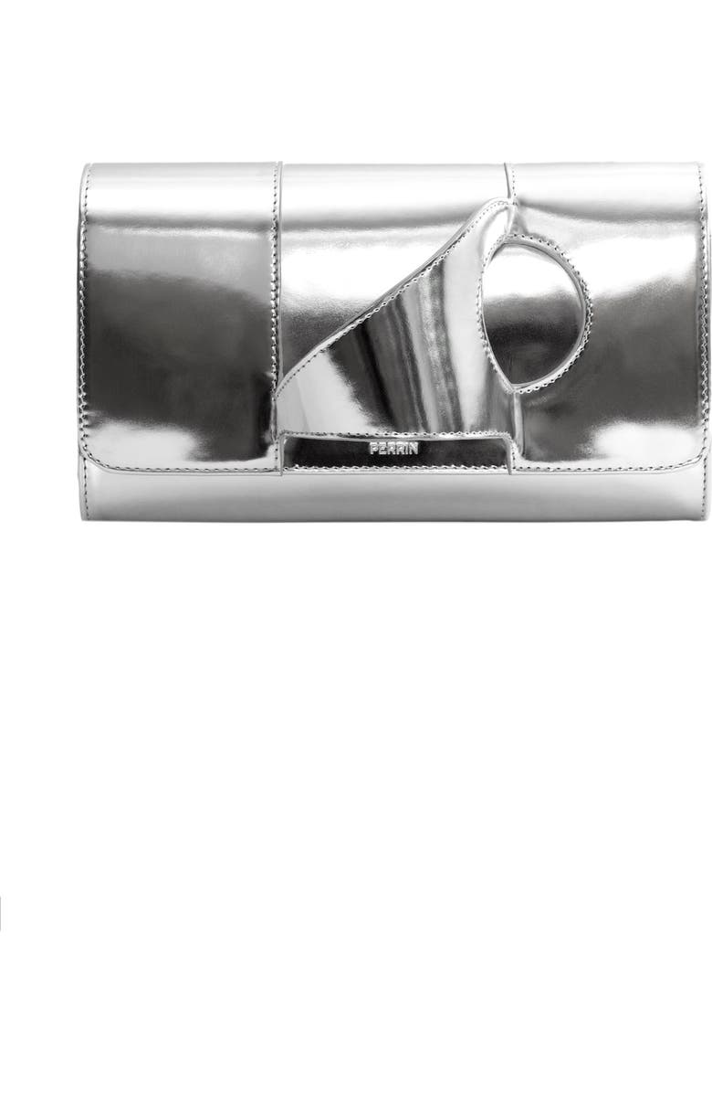 PERRIN PARIS L'Asymetrique Clutch Patent, Main, color, Silver