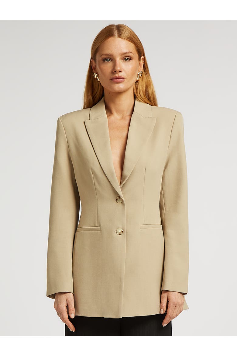 Eden Tailored Oversized Blazer, Main, color, Tan
