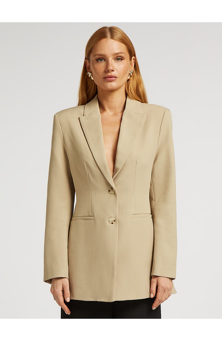 4TH ARQ Eden Tailored Oversized Blazer, Main, color, Tan