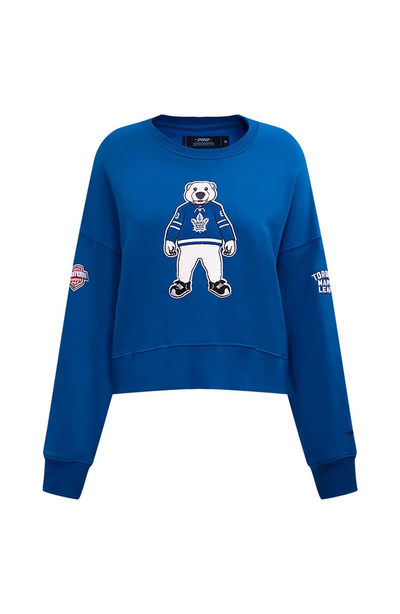 PRO STANDARD Women's Pro Standard Blue Toronto Maple Leafs Mascot Crewneck Pullover Sweatshirt, Alternate, color, 